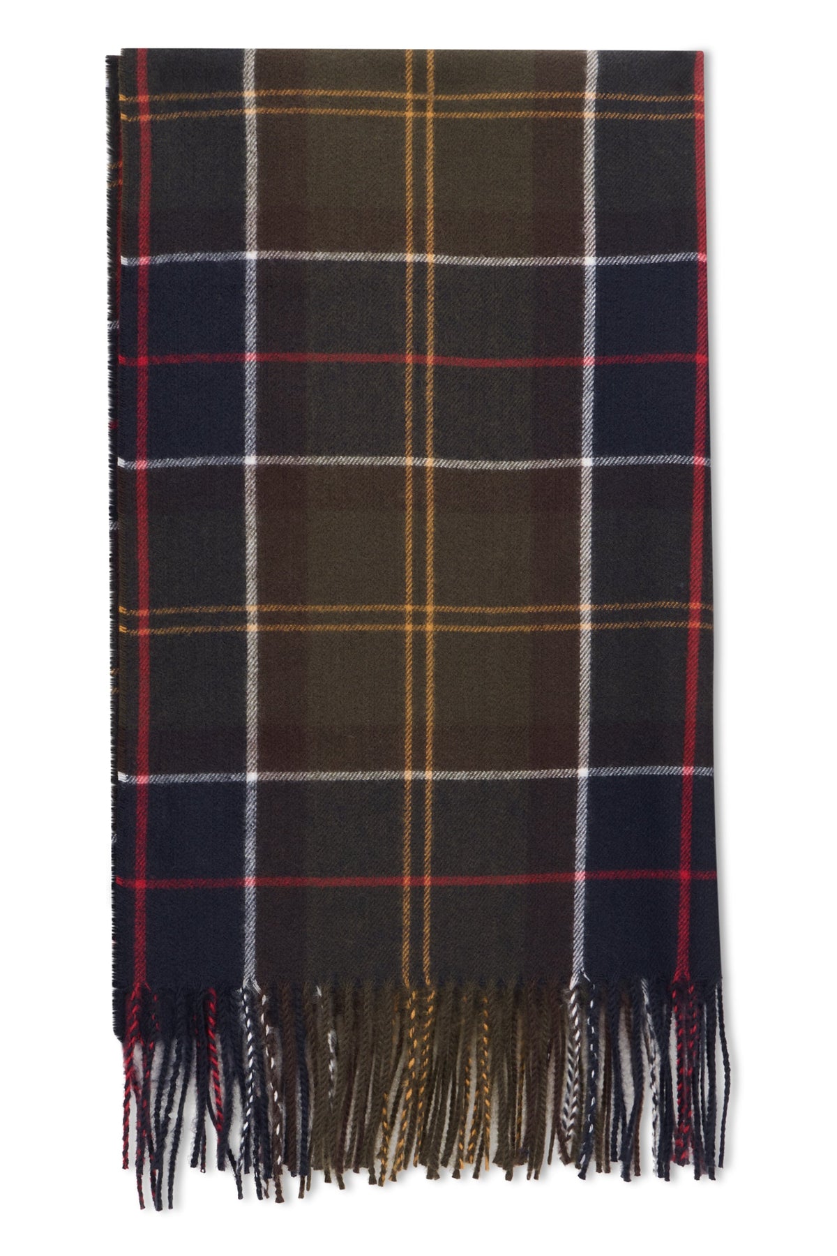 Checkered scarf with fringes ACC