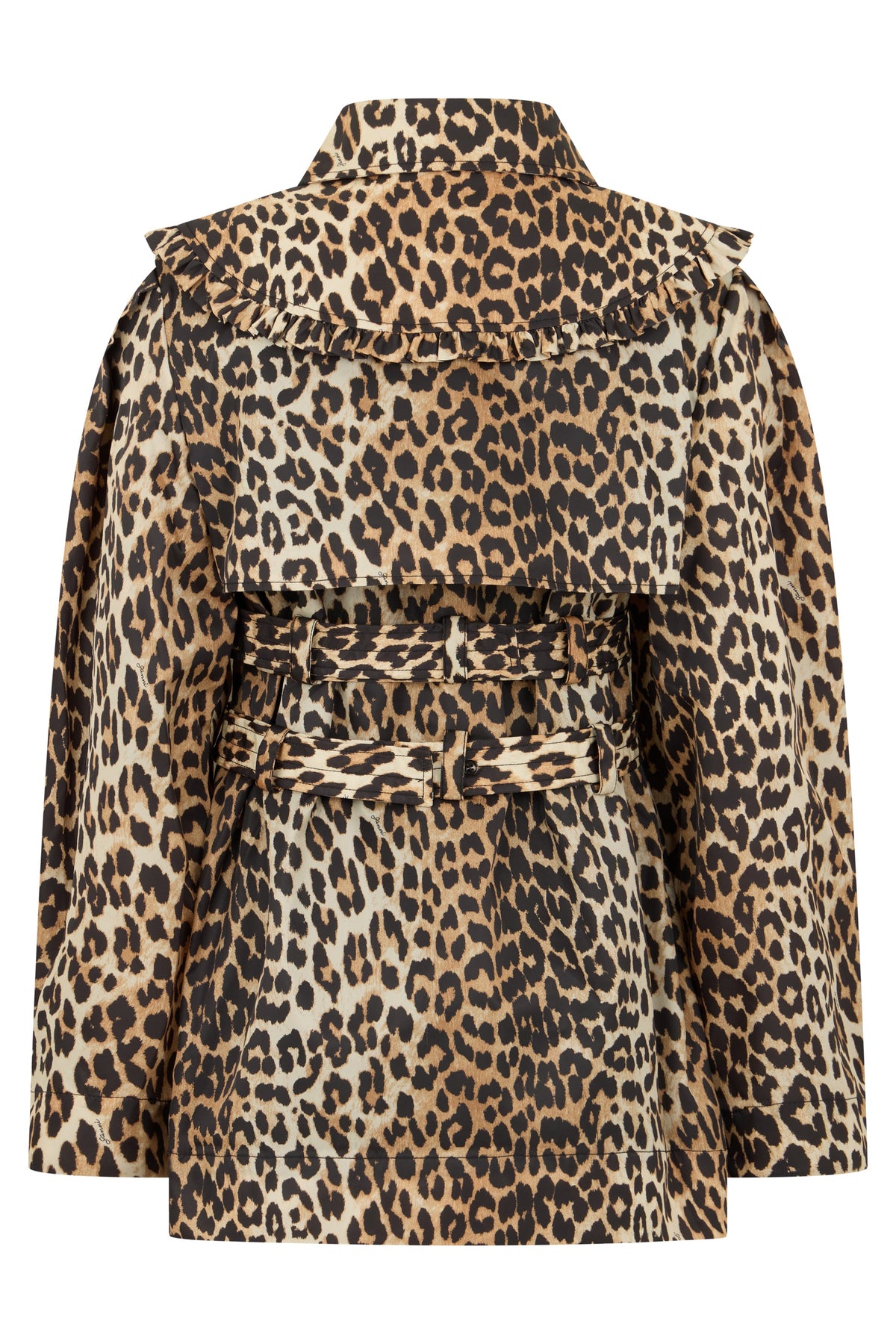Short leopard coat with double-breasted closure RTW