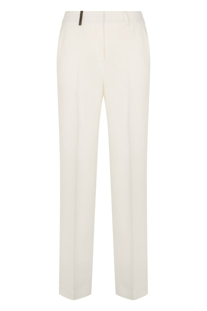 Straight cotton elastic pants RTW