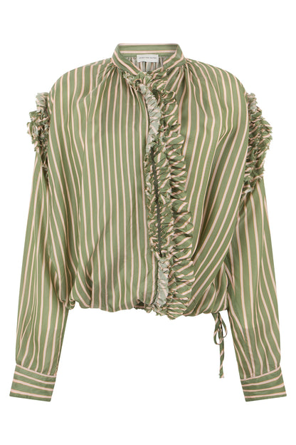 Striped blouse with ruffles RTW