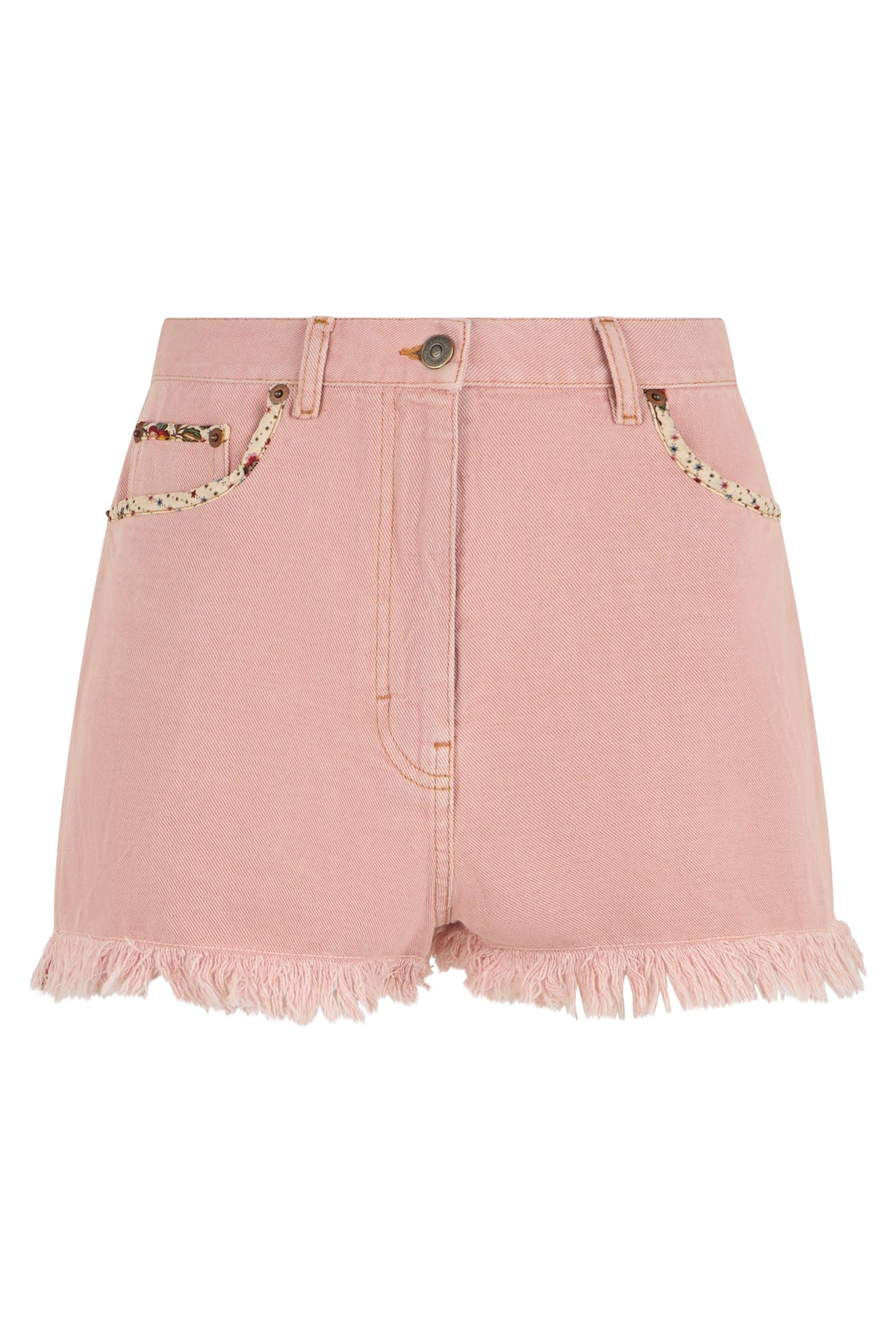 Denim shorts with fringes RTW