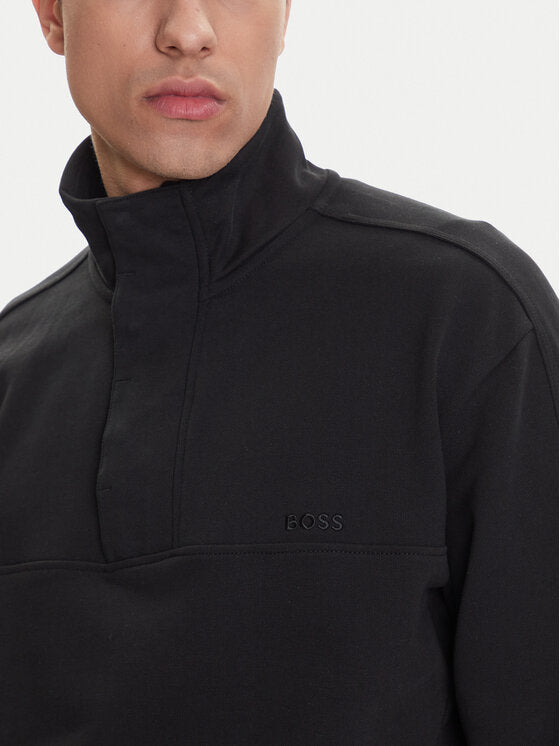 Cotton sweatshirt with high collar and zip RTW