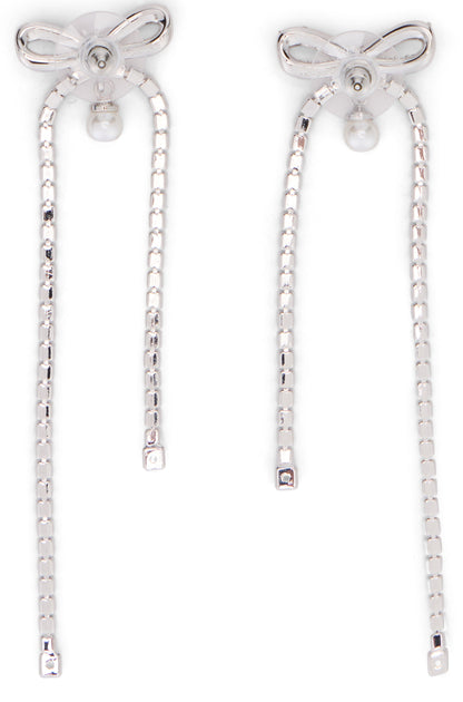 Bow earrings with crystal drop RTW