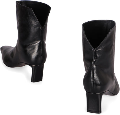 Khaite Ona leather ankle boots