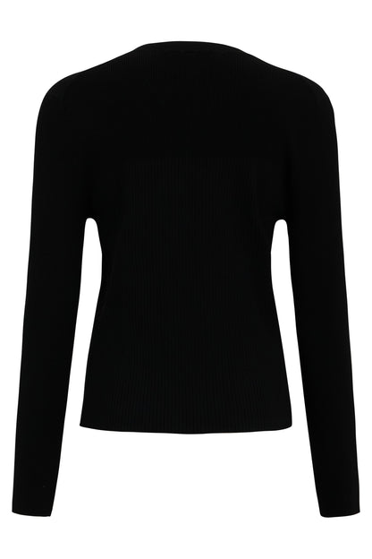 Ribbed crewneck cardigan RTW