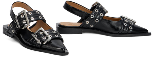 Flat ballerinas with buckle SHOES