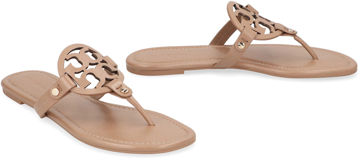 Miller flip-flops in leather RTW