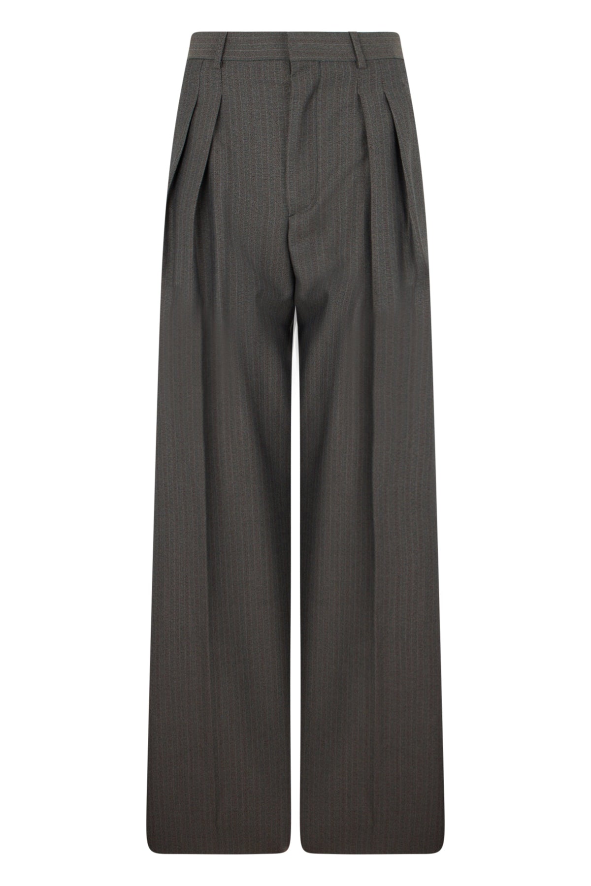 Loose checkered pants in a wool blend RTW