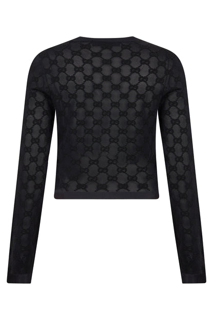 Cropped cardigan with buttons and long sleeves RTW