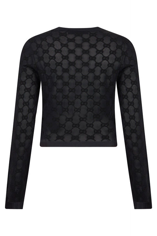 Cropped cardigan with buttons and long sleeves RTW