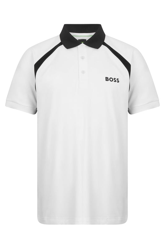 Slim fit polo in elastic fabric RTW