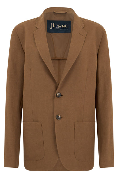 Blazer in blended cotton and linen RTW