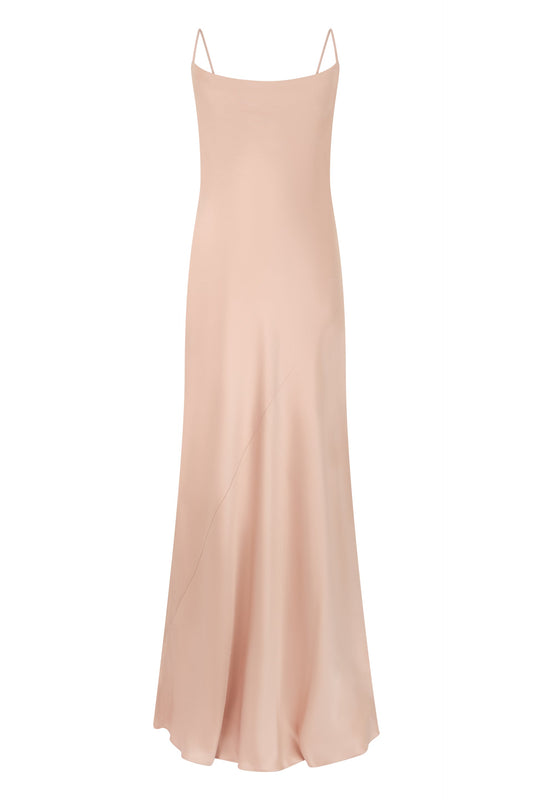 Long dress in a blend of acetate and polyester RTW