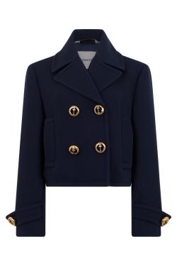 Balenciaga Short wool jacket with decorative buttons