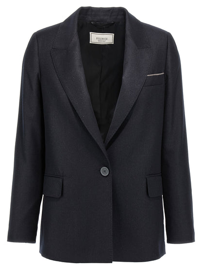 Lurex single-breasted blazer Blazer and Suits