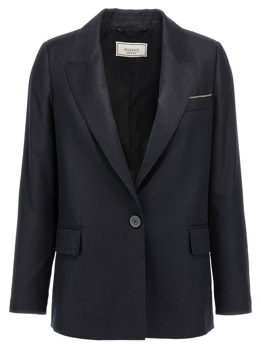 Lurex single-breasted blazer Blazer and Suits