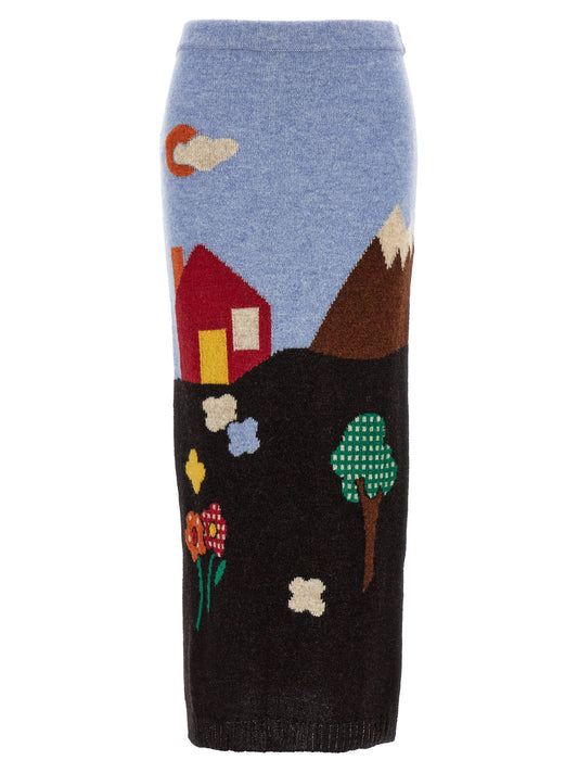 Shetland knit skirt Skirts