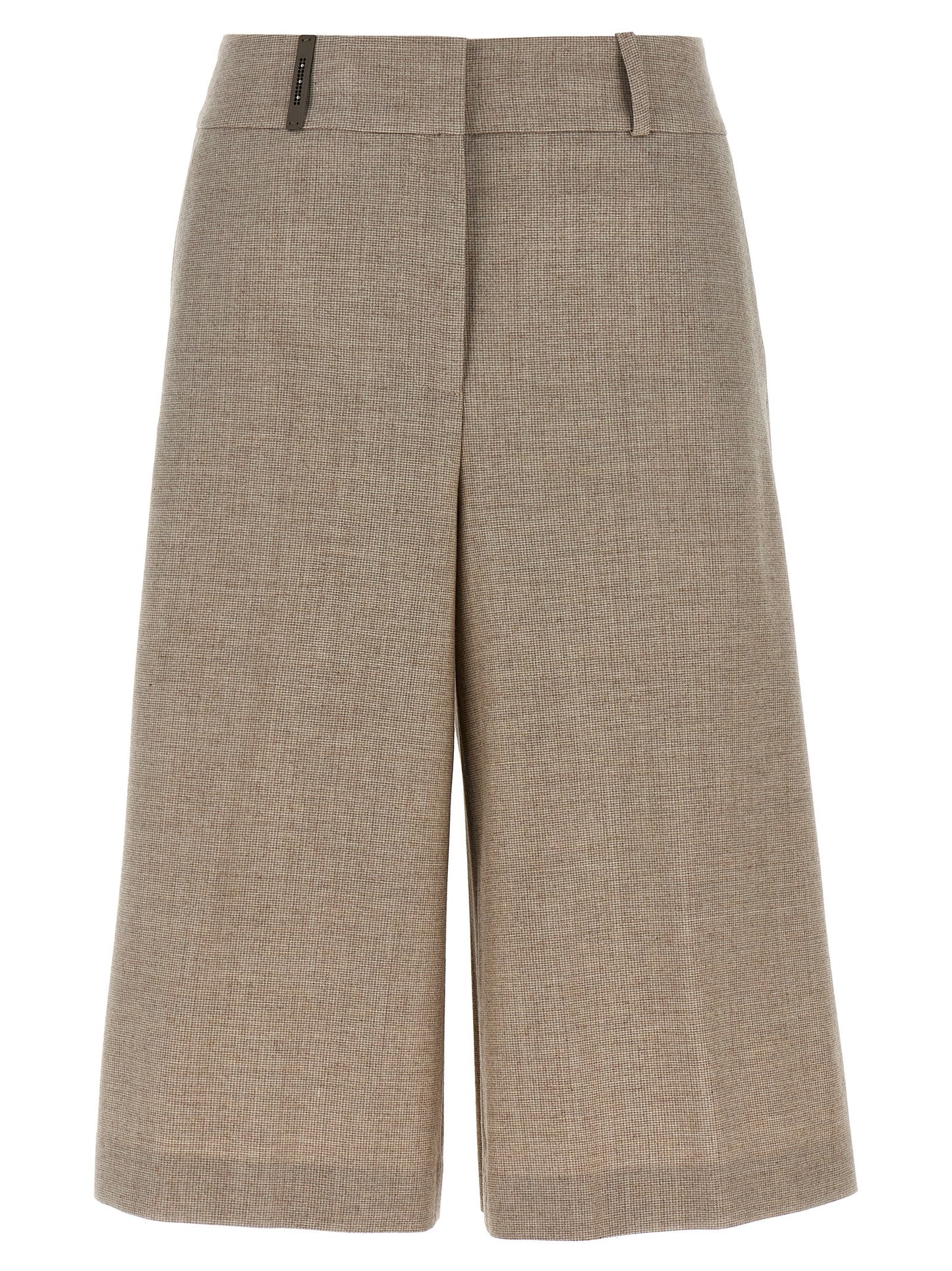 Micro houndstooth long bermuda shorts Bermuda, short