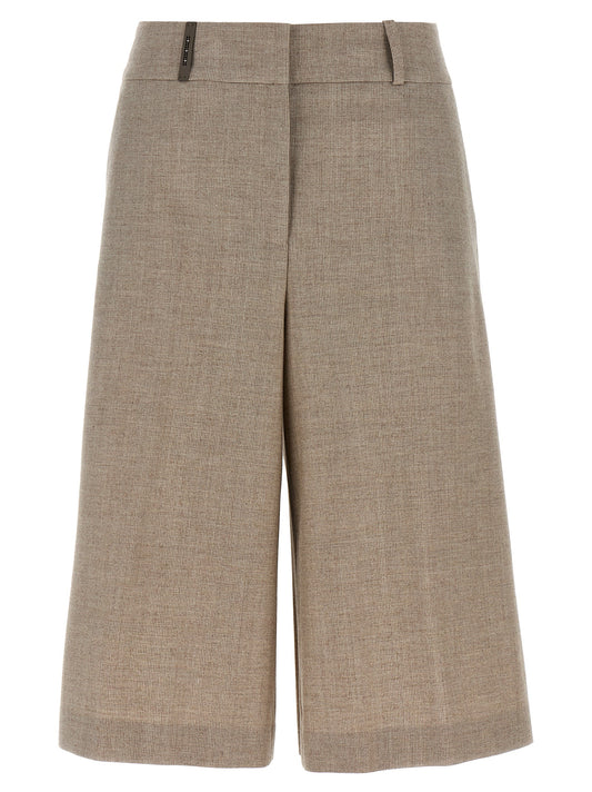 Micro houndstooth long bermuda shorts Bermuda, short