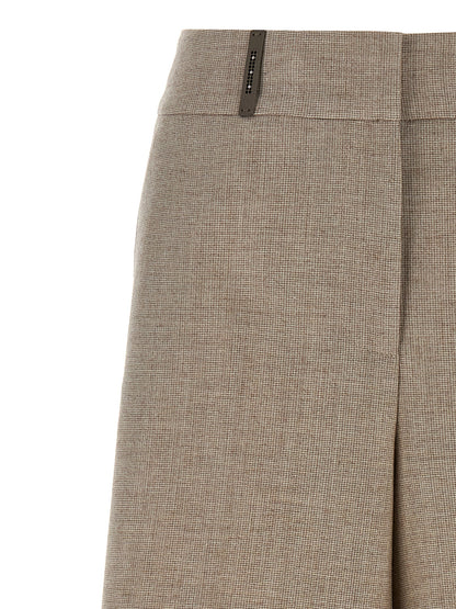 Micro houndstooth long bermuda shorts Bermuda, short