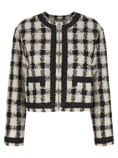'Texture' print jacket Casual jackets, parka