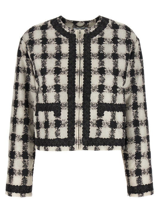 'Texture' print jacket Casual jackets, parka