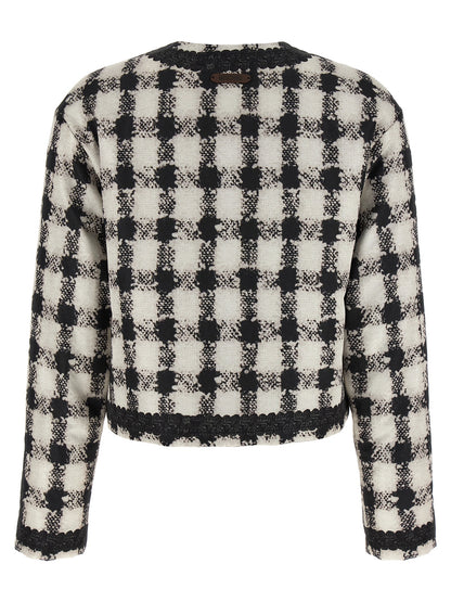 'Texture' print jacket Casual jackets, parka