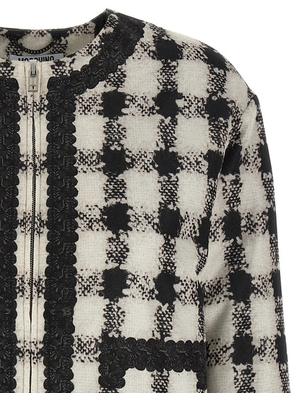 'Texture' print jacket Casual jackets, parka