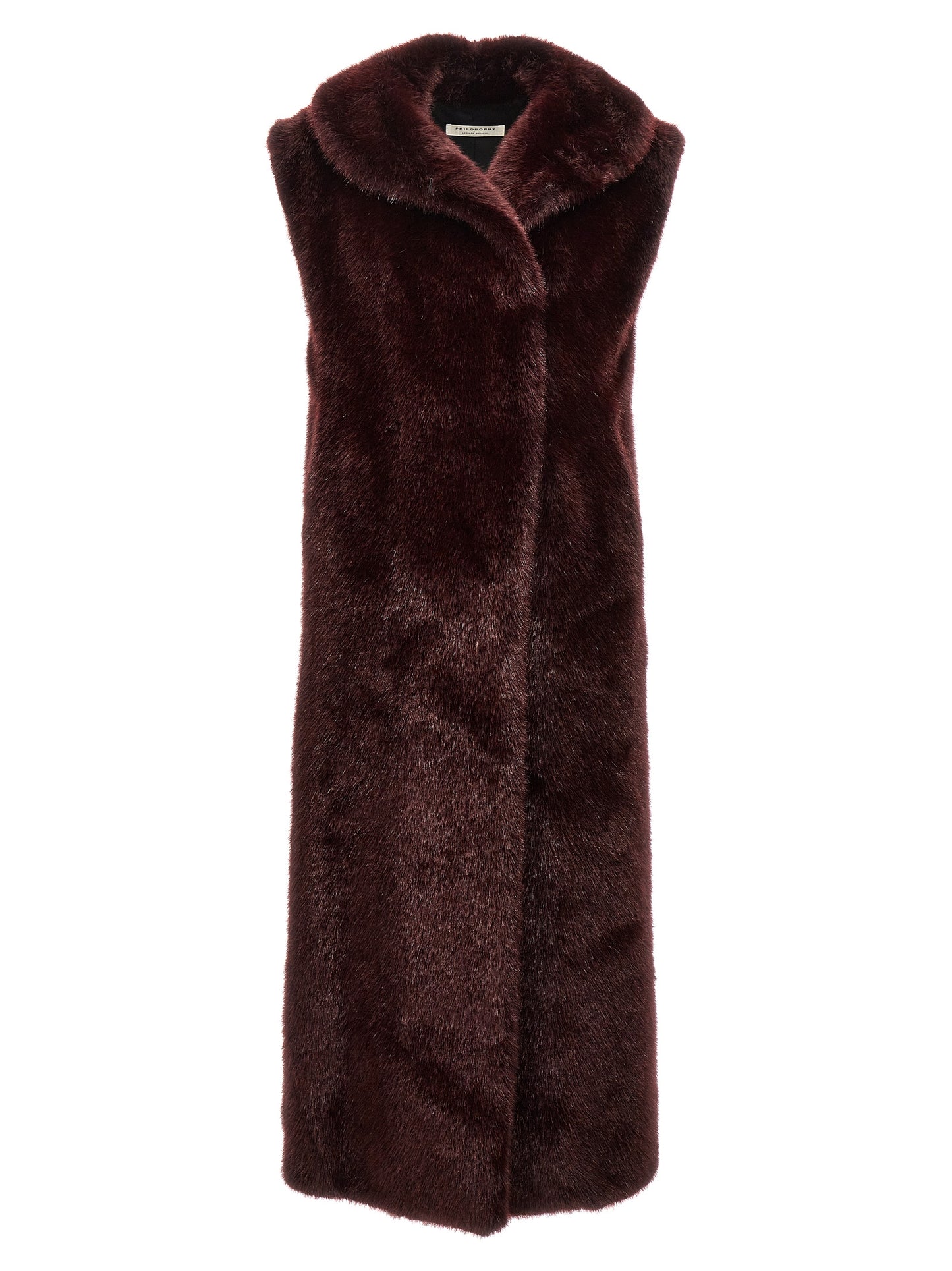 Extra long faux fur vest Gilet