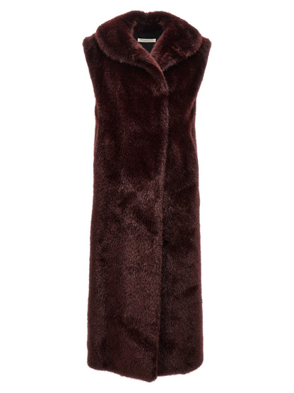Extra long faux fur vest Gilet