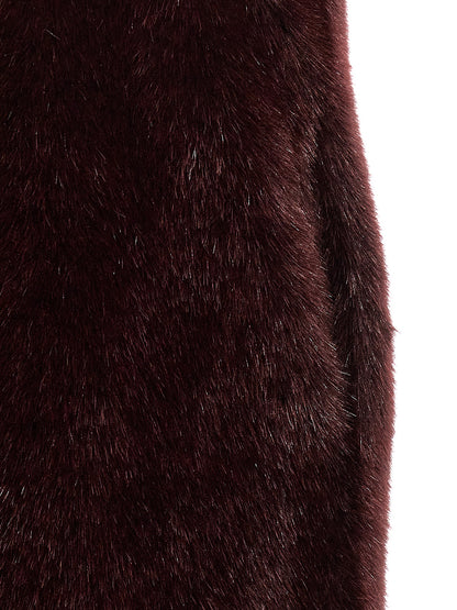 Extra long faux fur vest Gilet