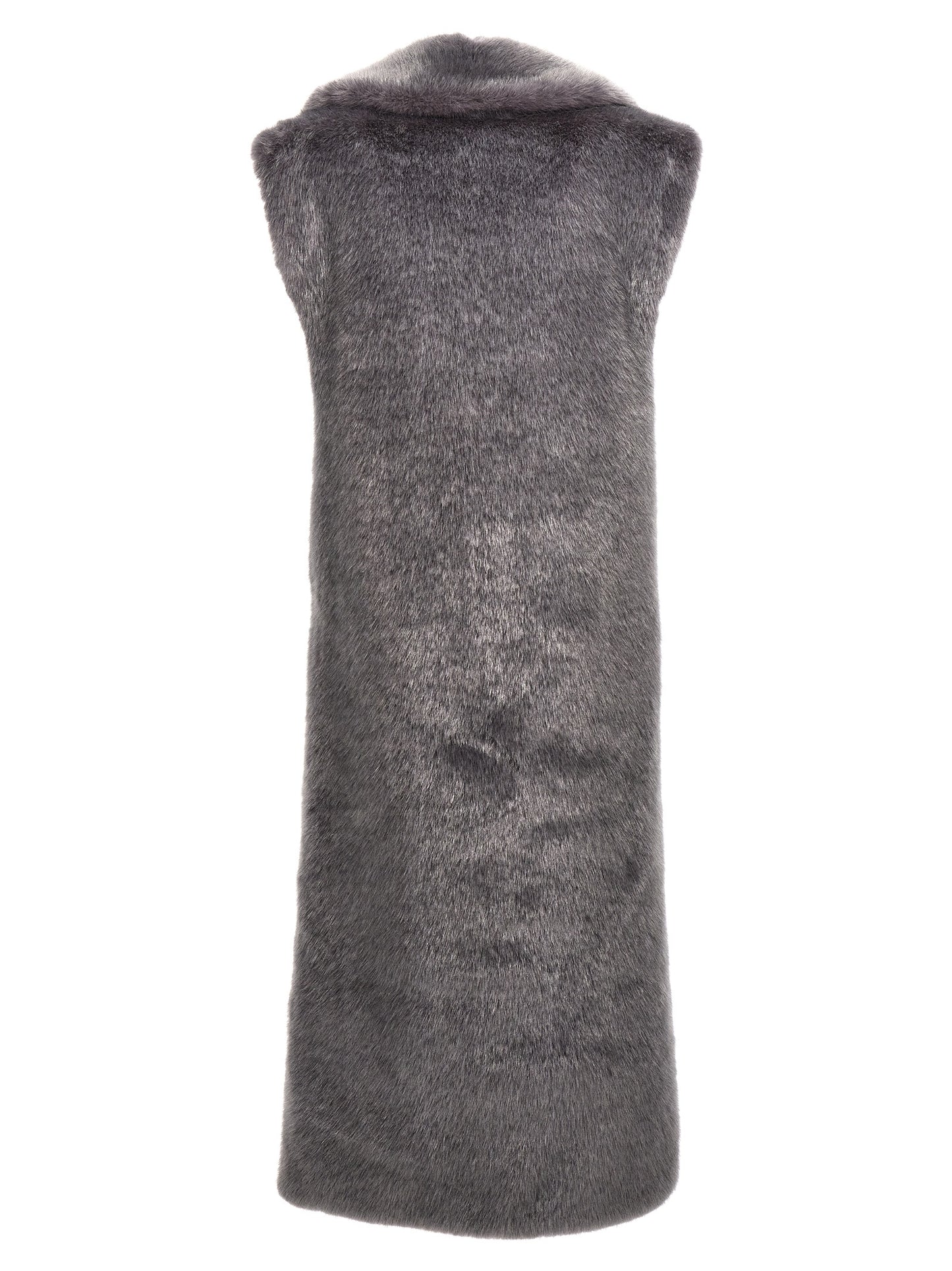 Extra long faux fur vest Gilet