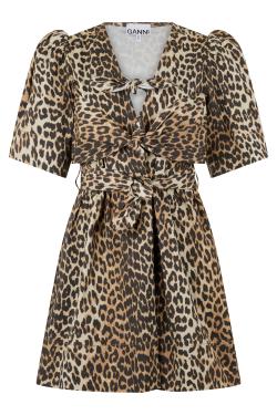 GANNI Short Dress With Balloon Sleeves