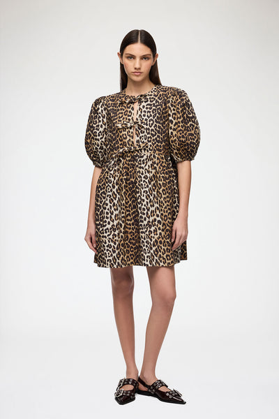 GANNI Short Dress With Balloon Sleeves