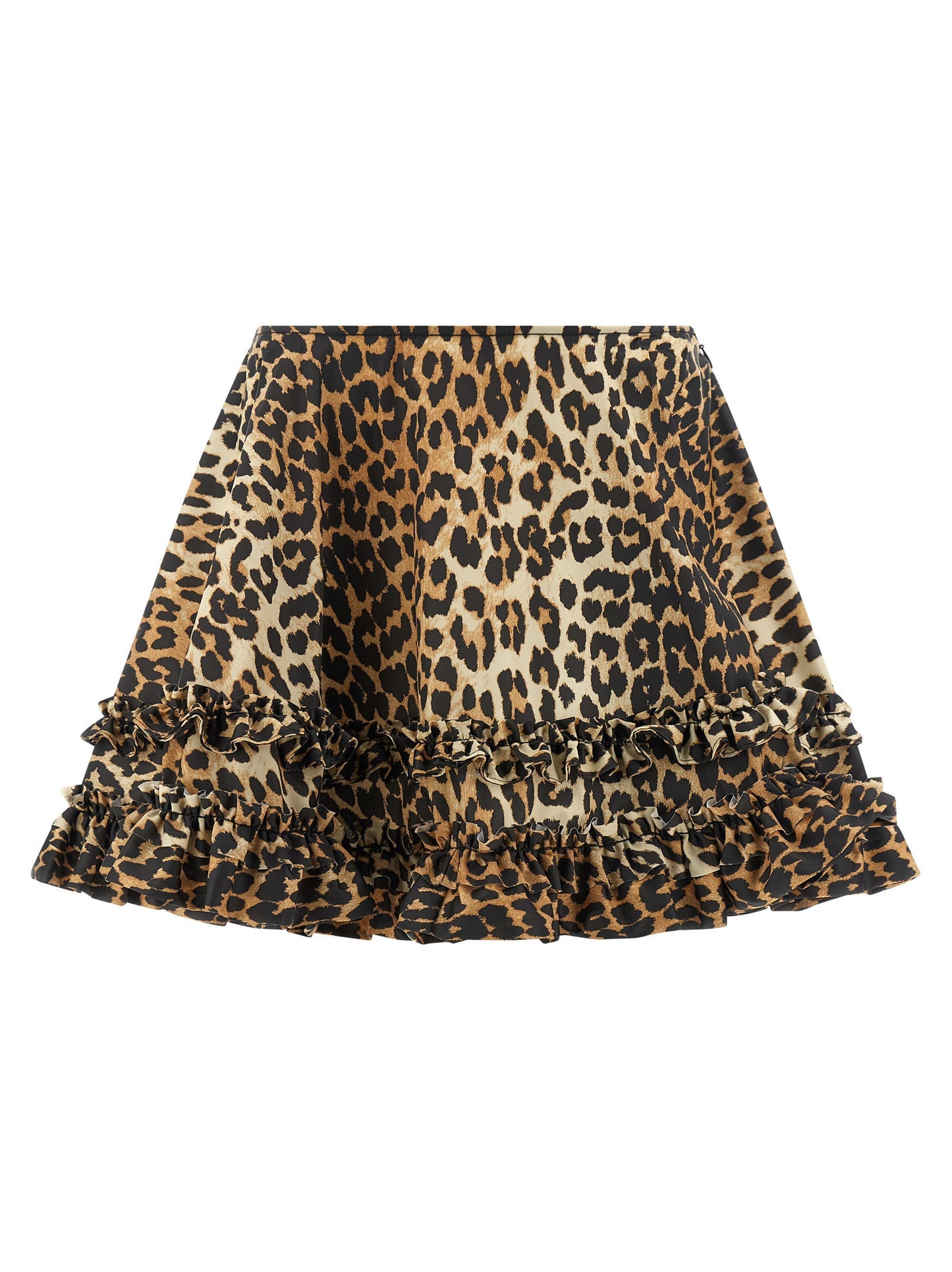 'Leopard Duchesse Nylon Mini Frill' skirt Skirts