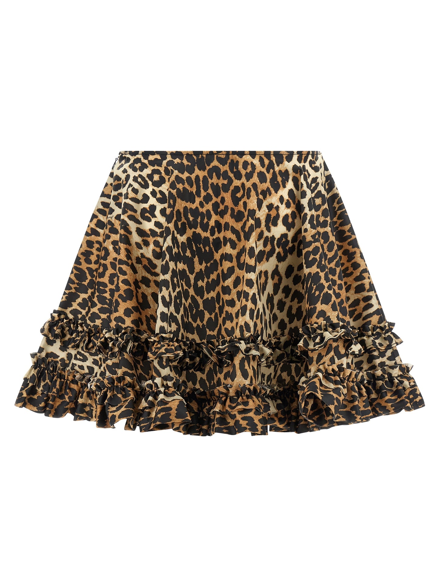 'Leopard Duchesse Nylon Mini Frill' skirt Skirts