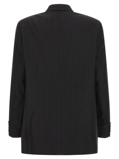 Pinstriped long blazer Blazer, suits