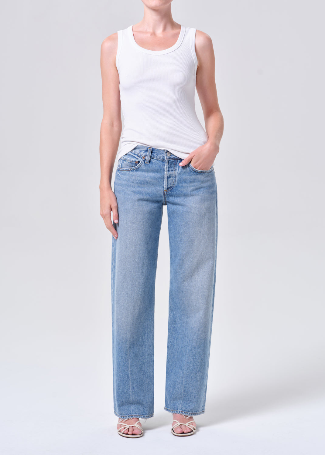 Agolde 90's crop m/r loose straight in vault