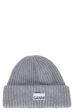 GANNI Hat in mixed wool
