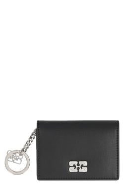 GANNI Bou faux leather card holder
