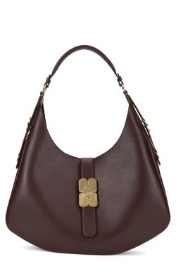 GANNI Brown leather bag, elegance and comfort