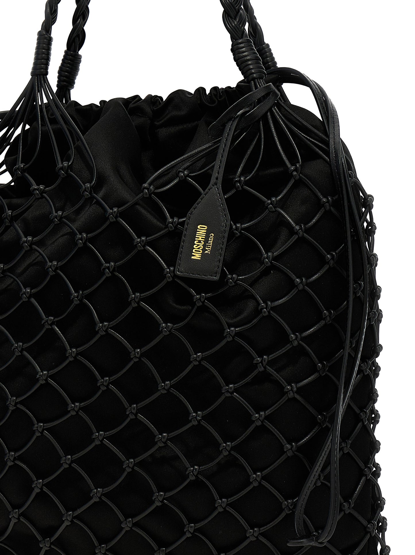 Woven nappa leather shopping bag Tote bag