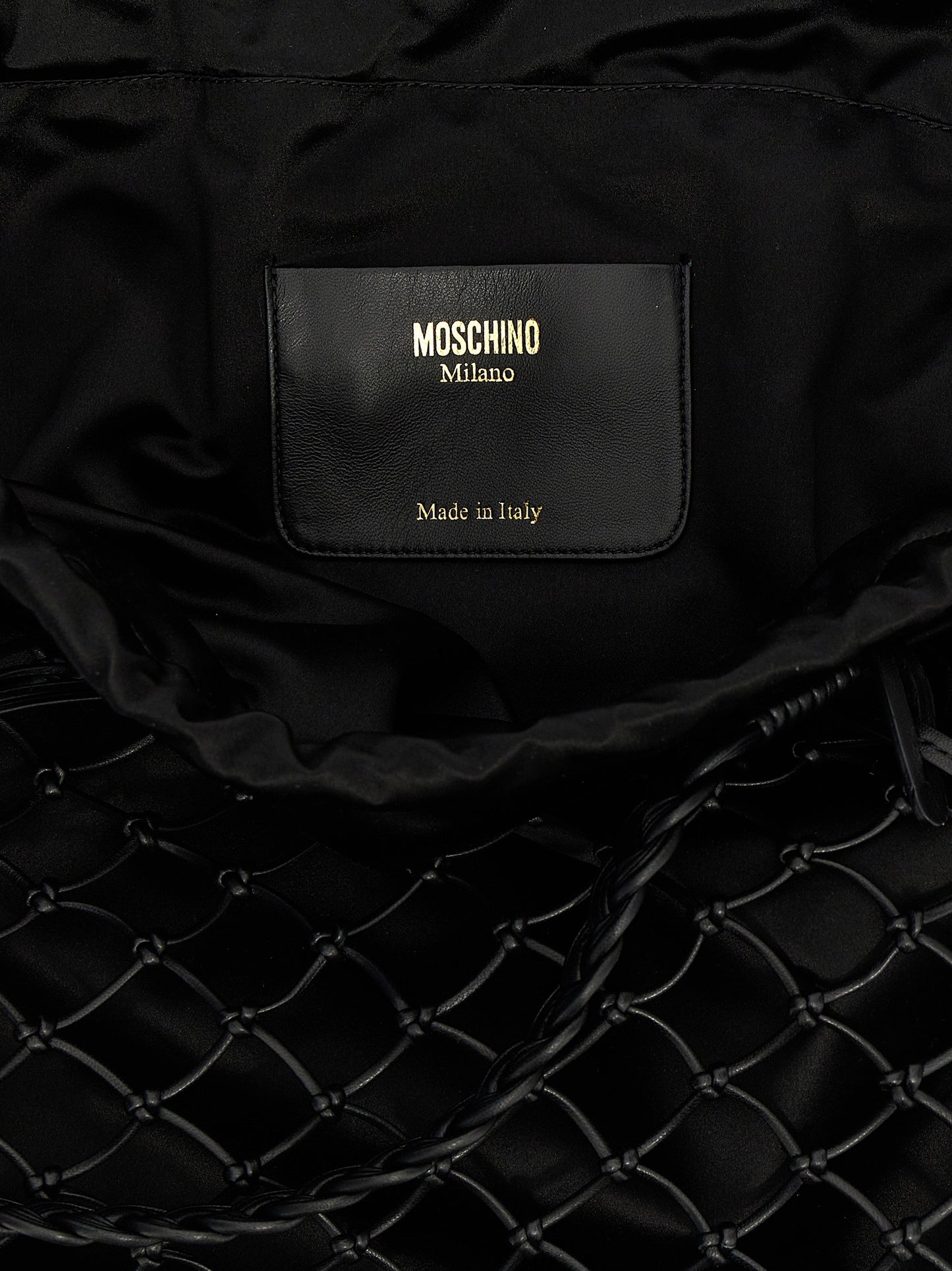 Woven nappa leather shopping bag Tote bag
