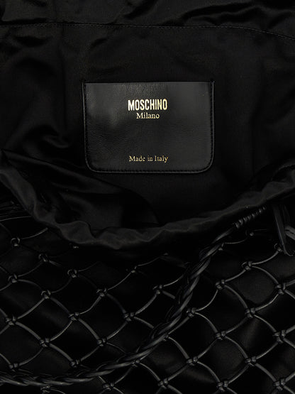 Woven nappa leather shopping bag Tote bag