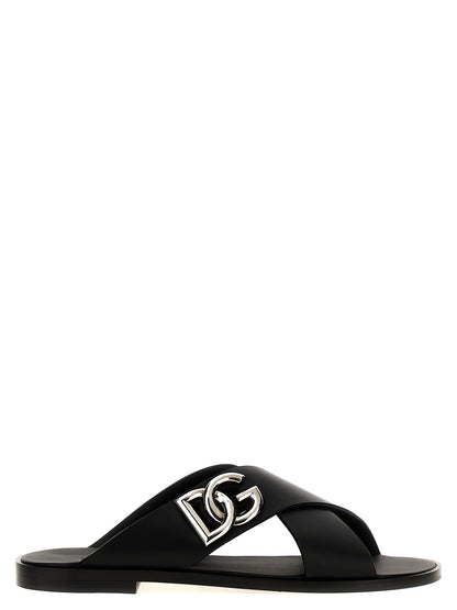 Logo leather sandals Sandals