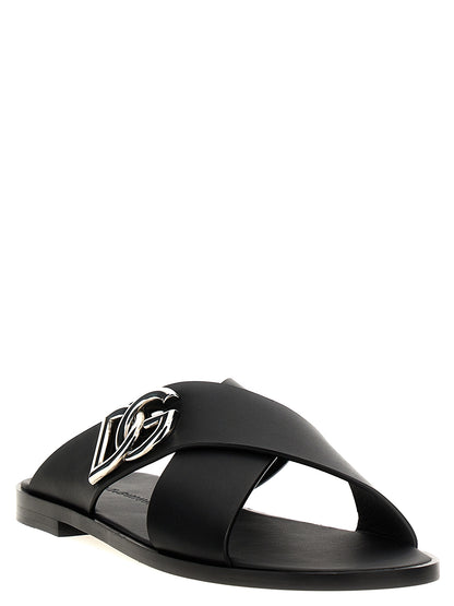 Logo leather sandals Sandals
