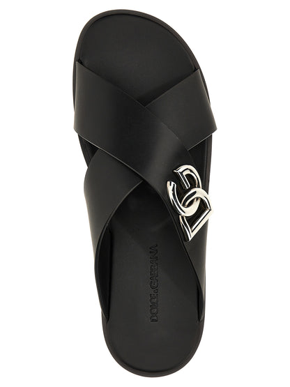 Logo leather sandals Sandals