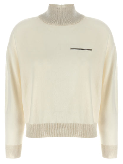 Lurex details turtleneck sweater Sweater, cardigans
