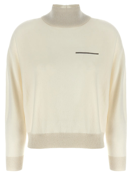 Lurex details turtleneck sweater Sweater, cardigans
