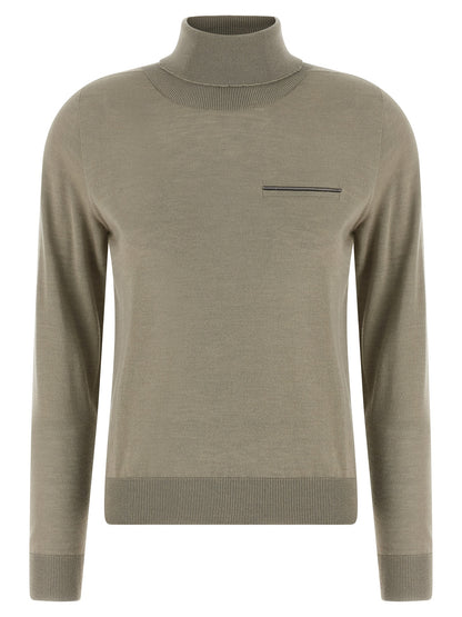 Jewel pocket turtleneck sweater Sweater, cardigans